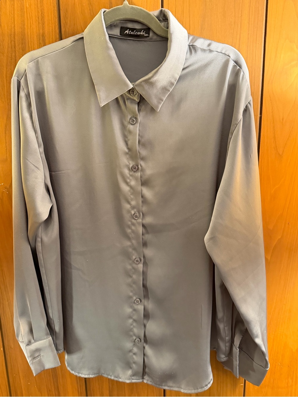 Women's Button-Down Shirt by Atulewki in Silver
